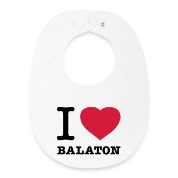J’AIME BALATON Hongrie - Bavoir bébé bio - blanc - Devant