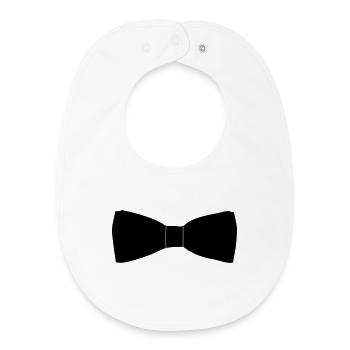 Bow Tie - Baby Organic Bib - white - Front