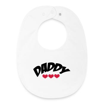 Daddy - Baby Organic Bib - white - Front