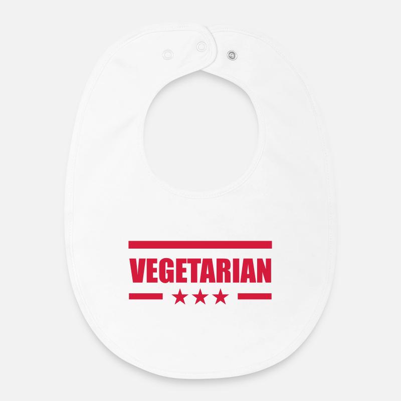 Vegetarian - Baby Organic Lätzchen - Weiß