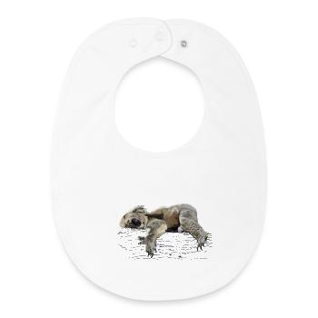 koala bear - Baby Organic Bib - white - Front