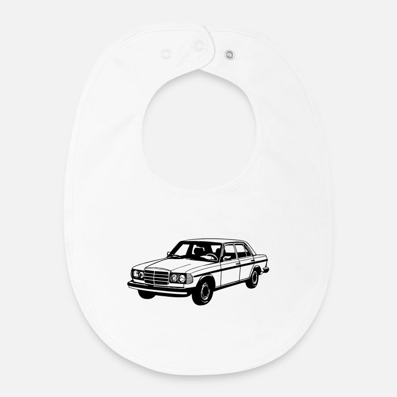 MB W123 , Youngtimer / Oldtimer ... (25) - Baby Organic Bib - white