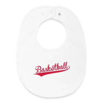Basketball - Basket Ball - Game - Sport - Player - Baby Organic Bib - white - Front