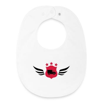 Déménageur / Déménagement / Déménager / Camion - Bavoir bébé bio - blanc - Devant