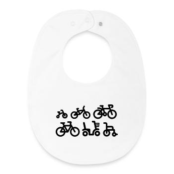Evolution Fahrradrennen Radfahren Fahrradrennen - Baby Organic Lätzchen - Weiß - Vorne
