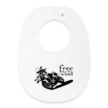 Biker Free - Baby Organic Bib - white - Front