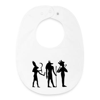 Egyptian hieroglyphic script in the pyramids of - Baby Organic Bib - white - Front
