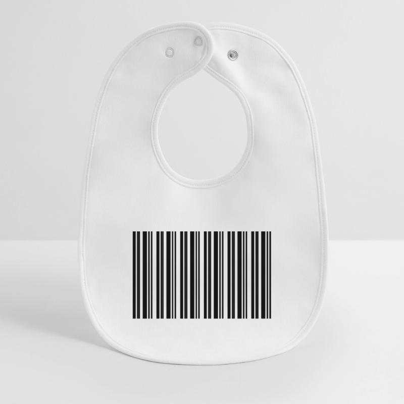 Barcode Strichcode Nerd IT Technik Design Baby Organic Lätzchen