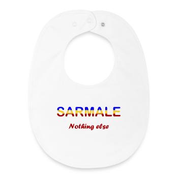 Sarmale Roumanie - Bavoir bébé bio - blanc - Devant