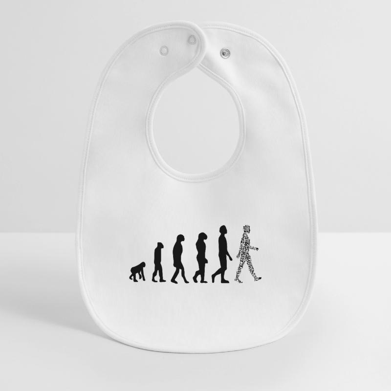 Evolution QR code - Humour pass sanitaire Bavoir bébé bio