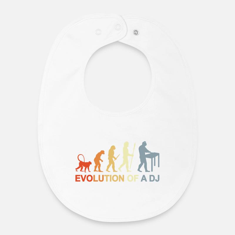 Évolution d’un DJ - Bavoir bébé bio - blanc