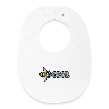 BEE COOL (horizontal) - Baby Organic Lätzchen - Weiß - Vorne