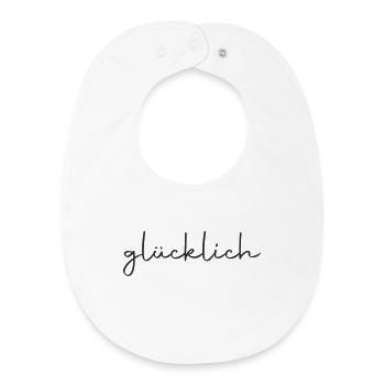 glücklich - Baby Organic Lätzchen - Weiß - Vorne