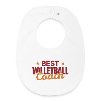 Volleyball Coach - Baby Organic Bib - white - Front