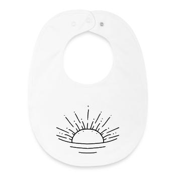 Lever du soleil - Bavoir bébé bio - blanc - Devant