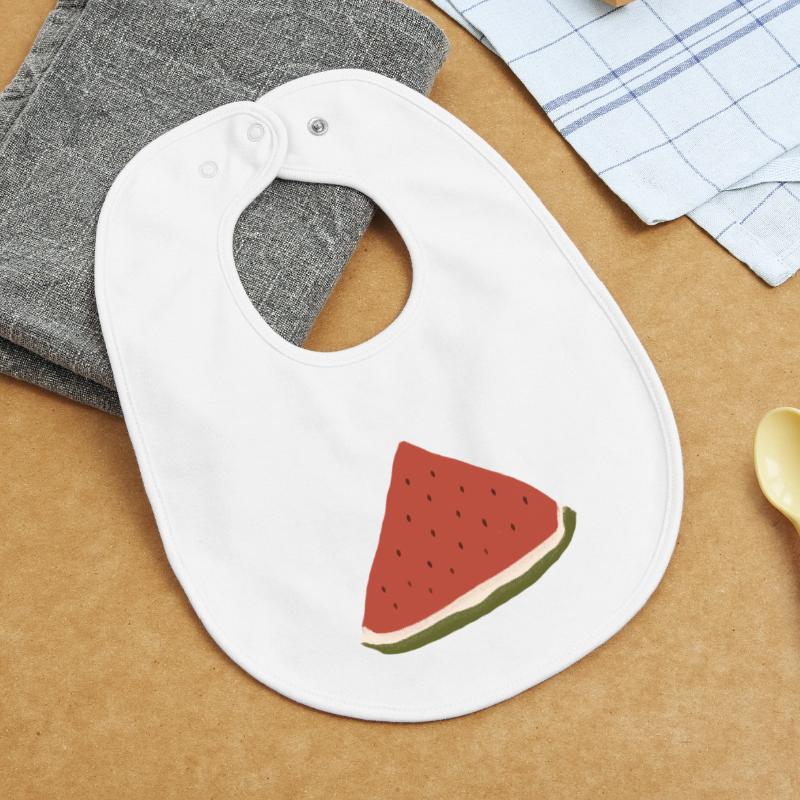 Pastèque, Pastèque, Melon Bavoir bébé bio