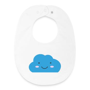 Nuage Kawaii - Bavoir bébé bio - blanc - Devant