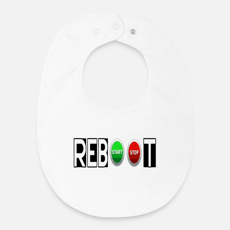 REBOOT - Bavoir bébé bio - blanc