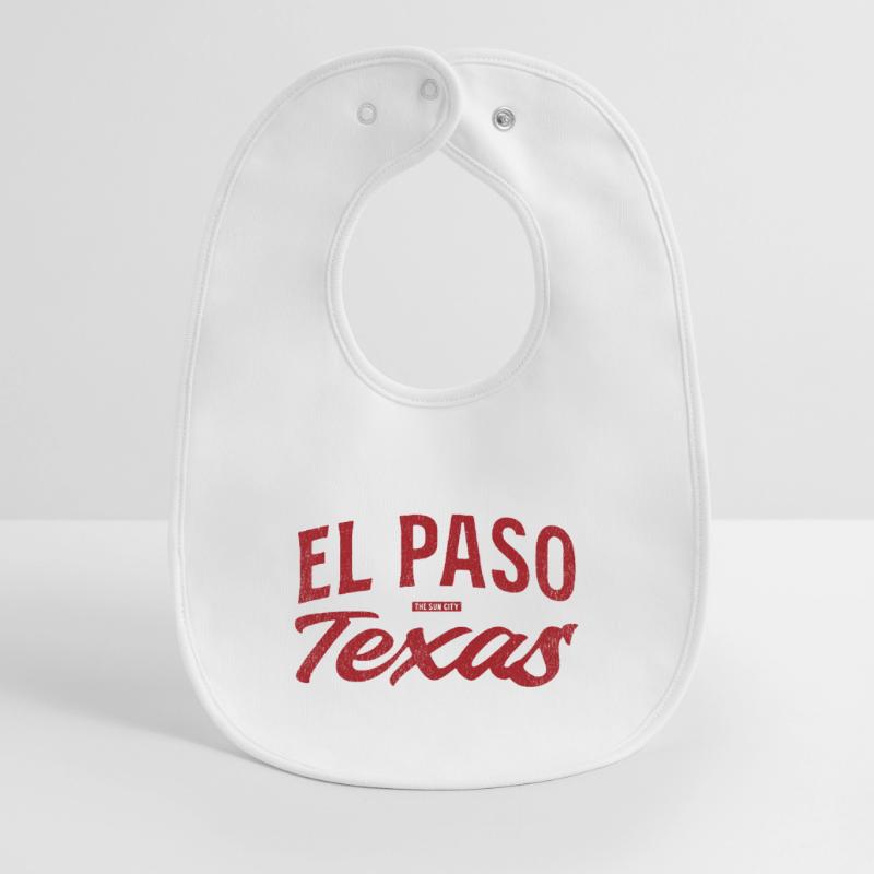 El Paso Texas Retro Script Baby Organic Bib