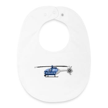 Police Helicopter Pilot - Baby Organic Bib - white - Front
