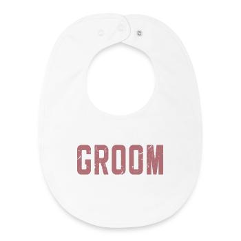 Bräutigam Cool Matching Paar Hochzeitsfeier Hochzeit - Baby Organic Lätzchen - Weiß - Vorne