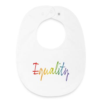 Rainbow equality | LGBT lgbtqi queer - Baby Organic Bib - white - Front