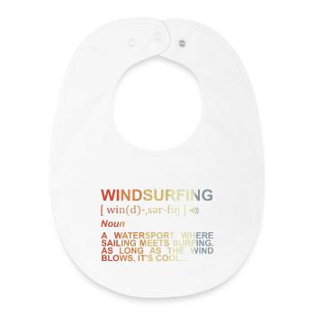 Windsurfing Meaning - Baby Organic Bib - white - Front