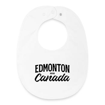 Edmonton, Alberta, Canada – Lettrage vintage - Bavoir bébé bio - blanc - Devant