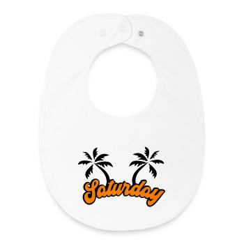 Saturday The Weekend Design - Baby Organic Bib - white - Front