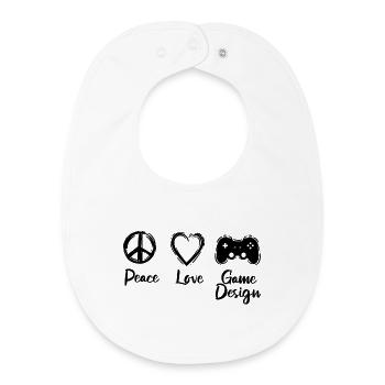 I love game development - Baby Organic Bib - white - Front