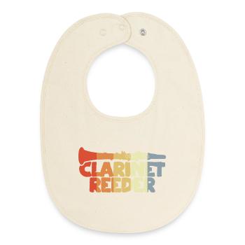 Clarinet reed - Baby Organic Bib - soft Ecru - Front