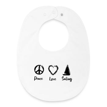 Sailing Love - Baby Organic Bib - white - Front
