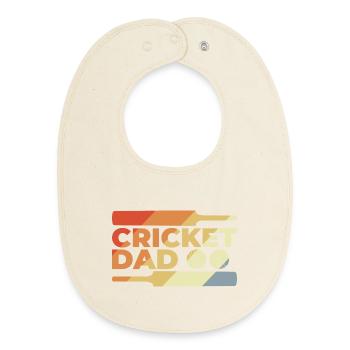 Funny Cricket Daddy - Baby Organic Bib - soft Ecru - Front