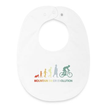 Mountainbiker Evolution - Baby Organic Lätzchen - Weiß - Vorne