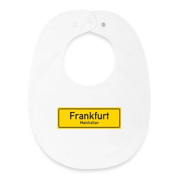 Enseigne de nom de lieu de Francfort Allemagne - Bavoir bébé bio - blanc - Devant