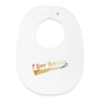 I like rowing - Baby Organic Bib - white - Front