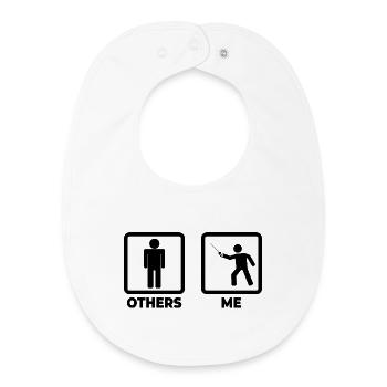 Funny Fencer - Baby Organic Bib - white - Front