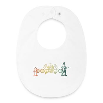 Feuerwehrmann Feuerwehr DNA DNS - Baby Organic Lätzchen - Weiß - Vorne