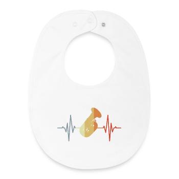 Tuba Heartbeat - Baby Organic Bib - white - Front