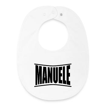 t-shirt Manuele t-shirt gift idea - Baby Organic Bib - white - Front