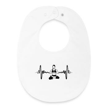 Yogini Heart Line - Baby Organic Bib - white - Front