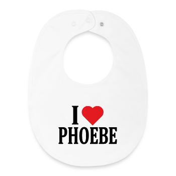 T-Shirt I love Phoebe T-Shirt Geschenkidee - Baby Organic Lätzchen - Weiß - Vorne