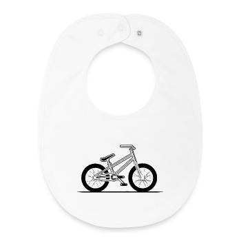 Croquis de vélo BMX - Bavoir bébé bio - blanc - Devant