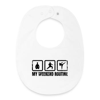Ma routine du week-end - Bavoir bébé bio - blanc - Devant