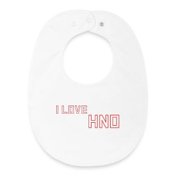 I Love Techno - Baby Organic Lätzchen - Weiß - Vorne