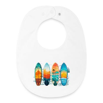 Surfboards - Baby Organic Bib - white - Front
