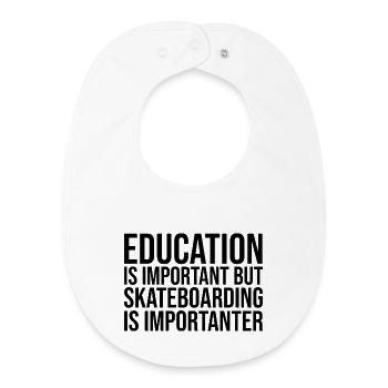 skateboard - Bavoir bébé bio - blanc - Devant