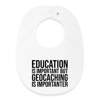 Geocache - Baby Organic Lätzchen - Weiß - Vorne