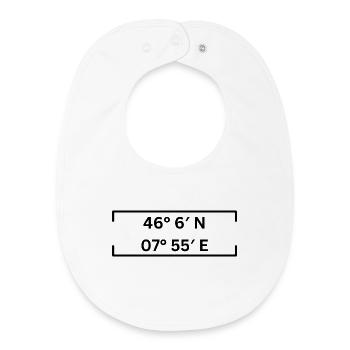 Coordinates Saas-Fee Minimalist - Baby Organic Bib - white - Front