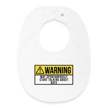 Rat - Baby Organic Bib - white - Front